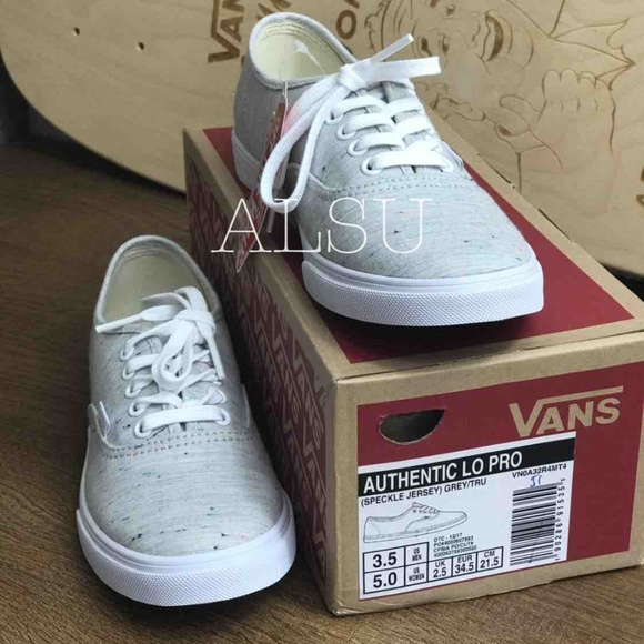 💖MEGA SALE💖VANS Authentic LO PRO Speckle Jersey Gray Lacing Kid's VN0A32R4MT4 - Picture 4 of 8